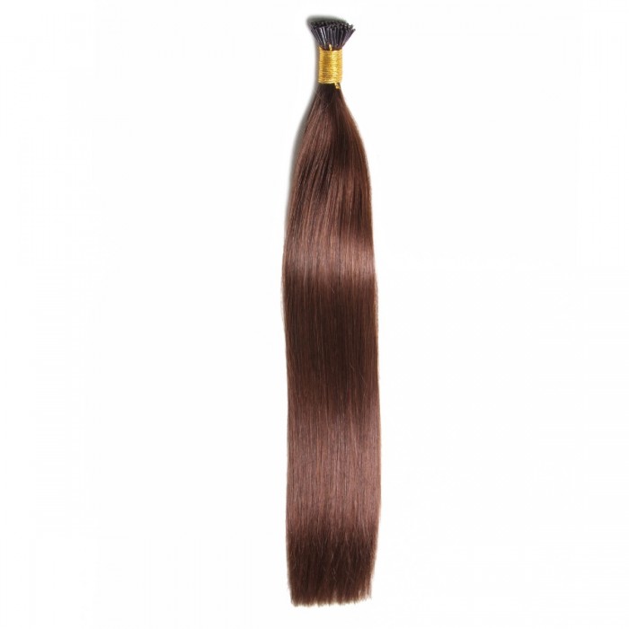 Kriyya 100% Remy I-Tip Hair Extensions-Dark Brown