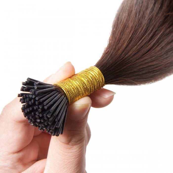 Remy Hair I-Tip Hair Extensions-Micro Series-Dark Brown