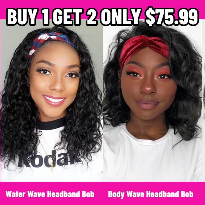 Bulk Sale From $75.99! Easy Wear & Go Fashion Short Headband Bob Wigs