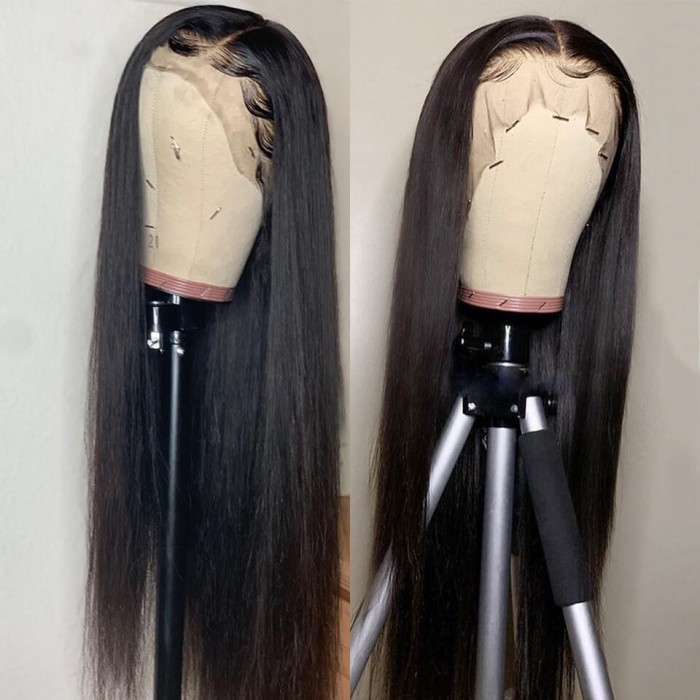 Kriyya 13x4 Straight Lace Front Wigs Pre Plucked Human Hair Wig 150% Density Dominique A. Same Style