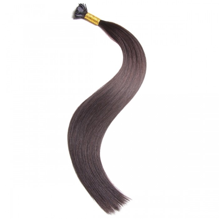 Remy Hair I-Tip Hair Extensions-Micro Series-Off Black