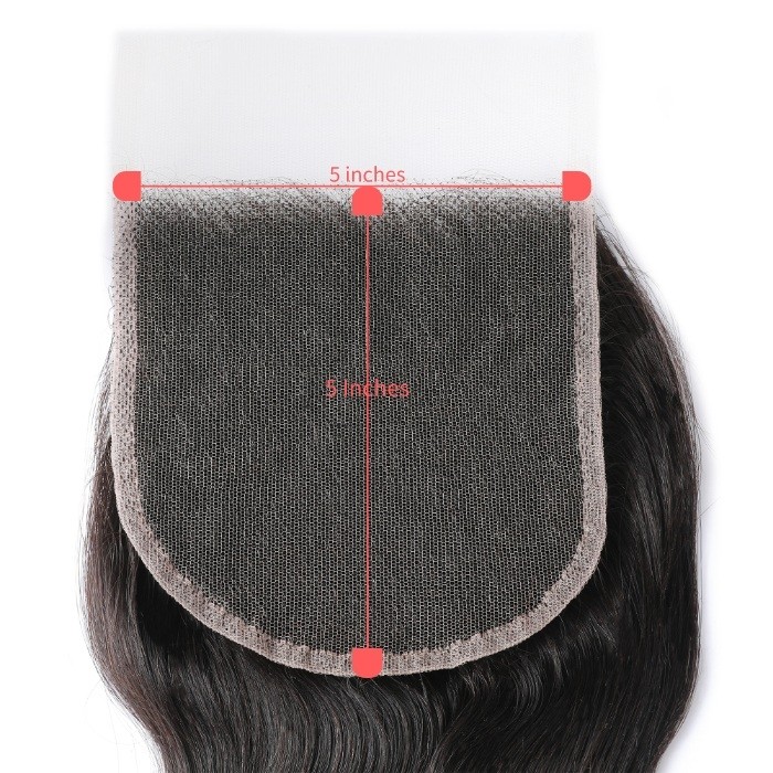 Kriyya Body Wave Unprocessed Virgin Hair 5x5 HD Lace Closure Pre Plucked Transparent Lace Closure