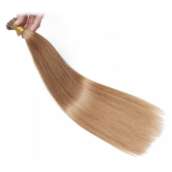 Kriyya 100% Remy I-Tip Hair Extensions-Gold Blonde