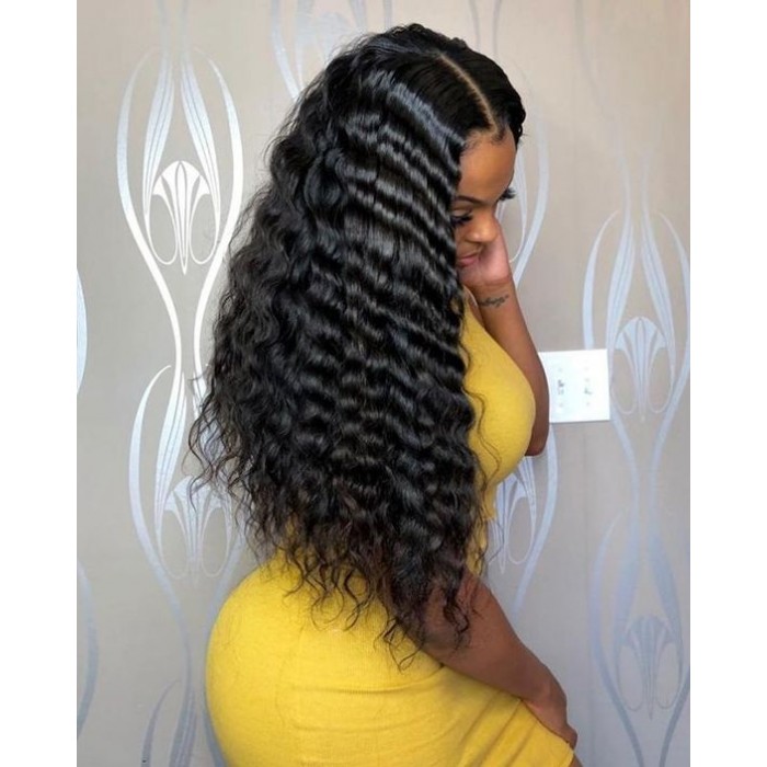 Kriyya 5x5 HD Lace Closure Deep Wave Virgin Hair Transparent Lace Closure