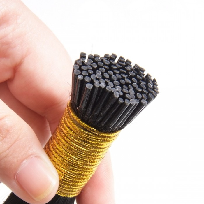 Kriyya 100% Remy I-Tip Hair Extensions-Jet Black