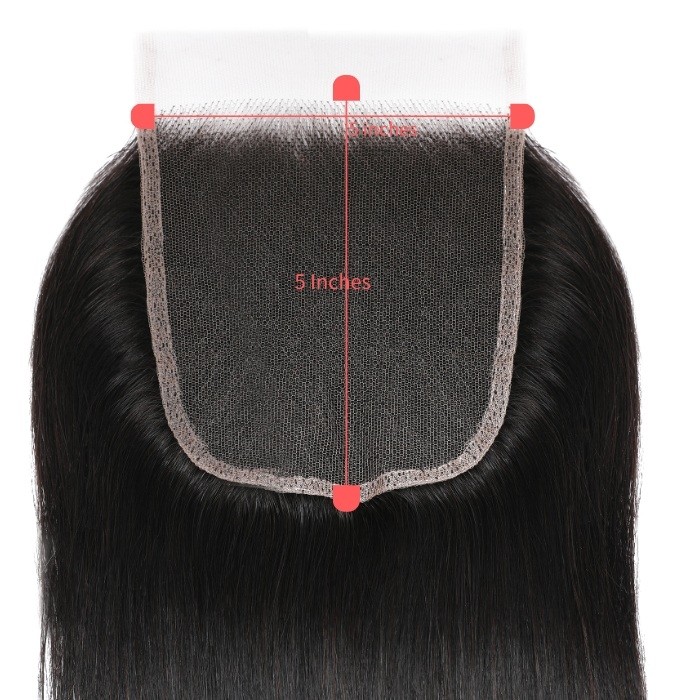 Kriyya 5x5 HD Lace Closure Straight Virgin Hair Transparent Lace Closure
