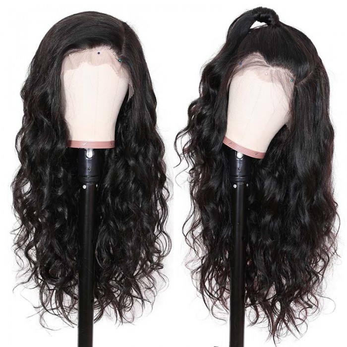 Kriyya Pre Plucked 360 Lace Frontal Wig 180% Density Body Wave Wet And Wavy Remy Human Hair Wigs