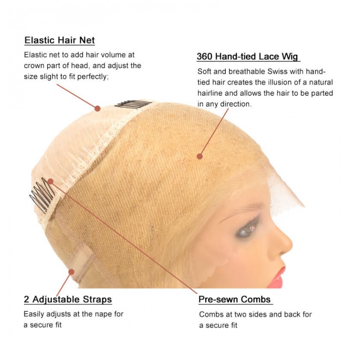 Myra | Blonde 360 Lace Front Remy Human Hair Wig 150% Density