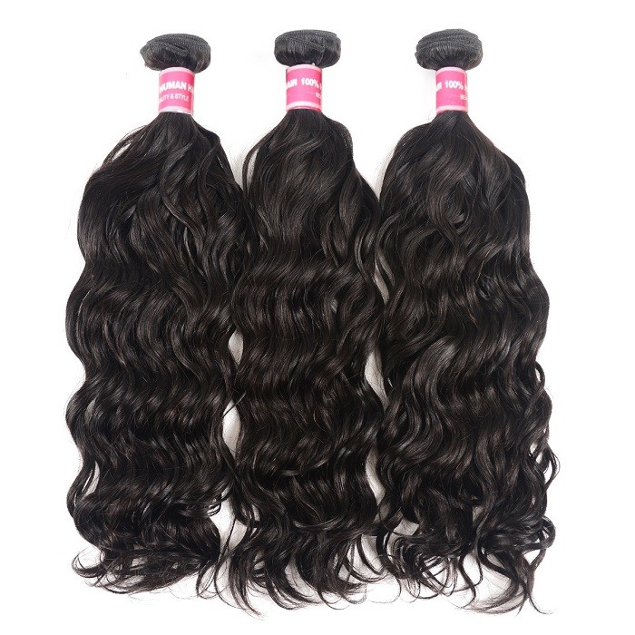 Kriyya Natural Wave Bundles Indian 3 Bundles Unprocessed Virgin Hair