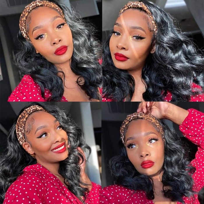 Kriyya Remy Headband Body Wave Wig Wear And Go Human Hair Wigs