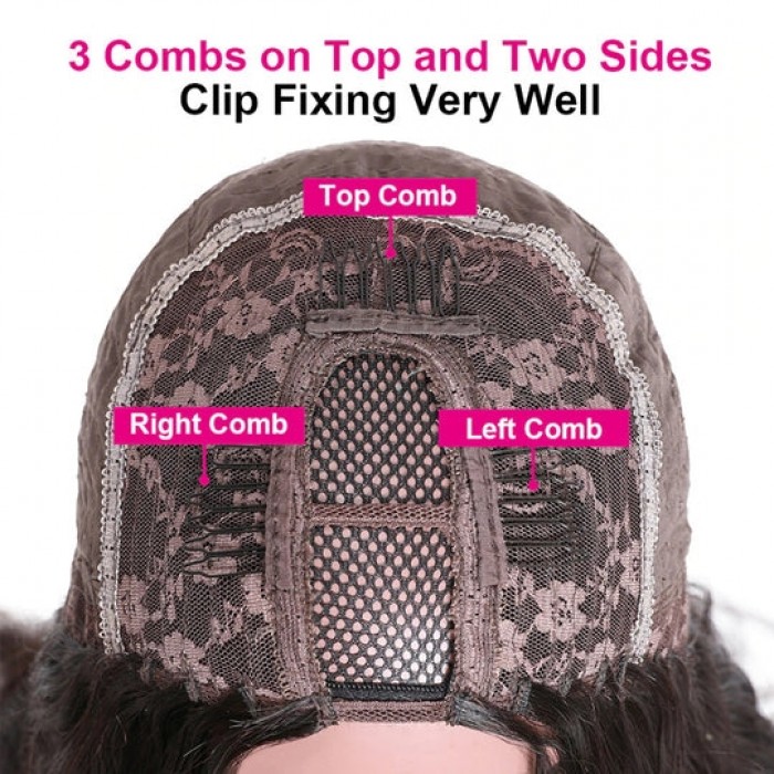 Kriyya U-Part Bouncy Curly Wig Beyoncé Inspired Highlight Upgrade Human Hair No Cut Needed