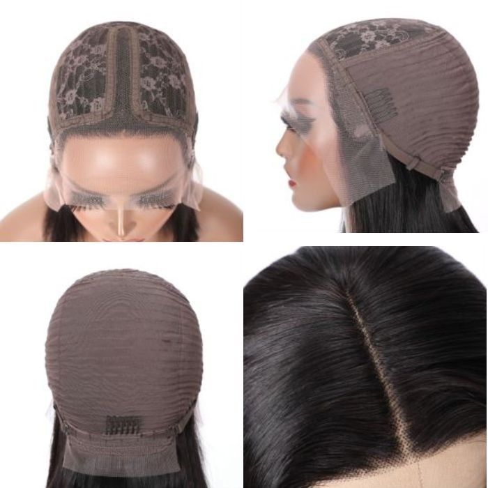 Kriyya Katy Perry Inspired Soft Blunt Bob Straight Wig Make Hair Look Thicker 13x5 Middle T-Part Lace