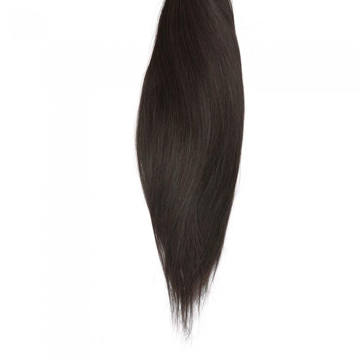 Kriyya 120g Clip Extensions Chocolate Brown Remy Hair Weave Hair Extensions