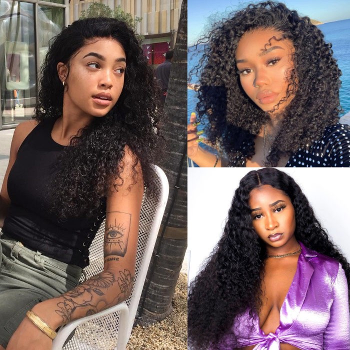 Kriyya Peruvian Curly Human Hair Bundles 3 Pcs Virgin Hair 9A Hair