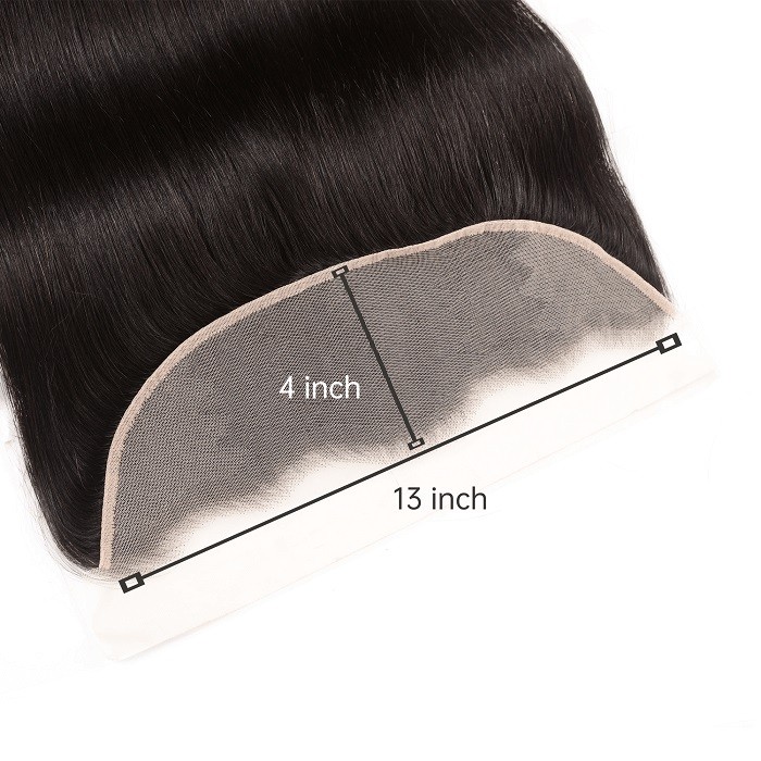 Kriyya Straight Unprocessed Human Hair 13x4 Transparent Lace Frontal