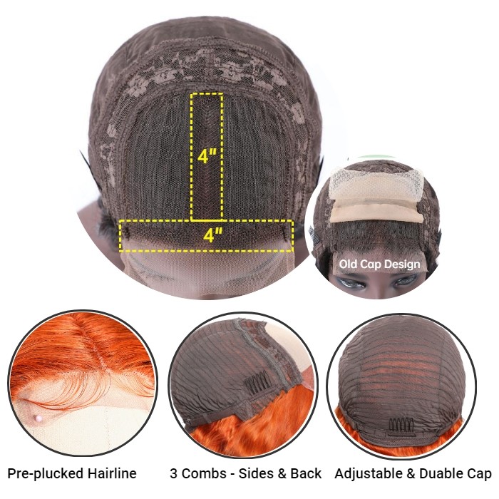 Long Wigs From $99! Ginger Color Middle Lace Part Body Wave Human Hair Wigs