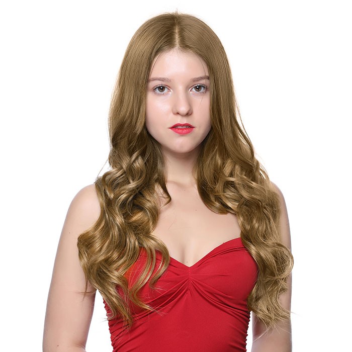 Kriyya Real Hair Extensions Clip Ins Light Golden Brown 20 Inch Hair Extensions