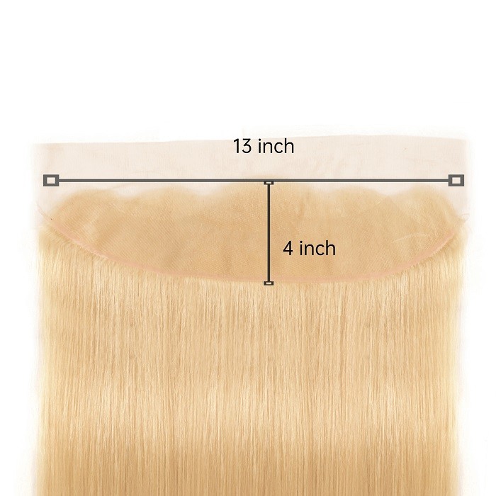 Kriyya 613 Blonde Color Straight Virgin Hair 13x4 Lace Frontal Sew In
