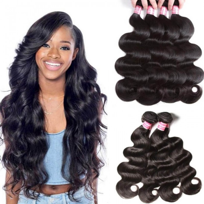 Kriyya Best Malaysian Human Hair Weave Body Wave Hair 4 Pcs 9A Virgin Hair