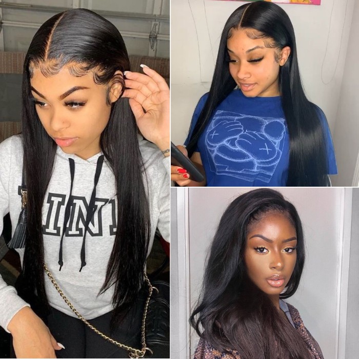 Kriyya 3 Pcs Straight Hair Weave Unprocessed Indian Human Hair 9A Virgin Hair