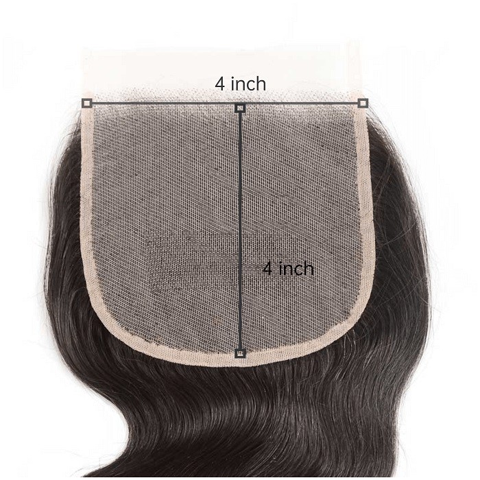 Kriyya Body Wave Transparent Lace Closure Remy Human Hair 4*4 Lace Closure