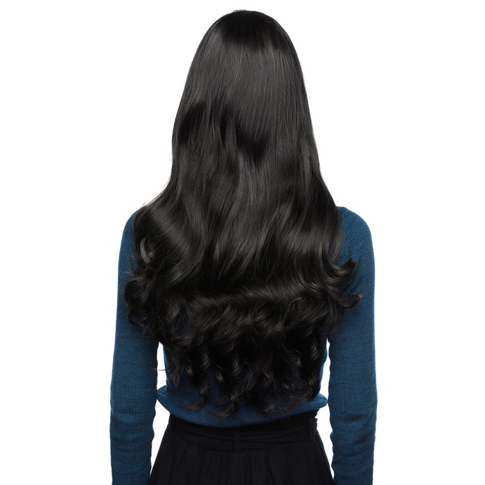 Kriyya Real Hair Extensions Clip In Jet Black Hair Color 22 Inch Hair  Extensions 