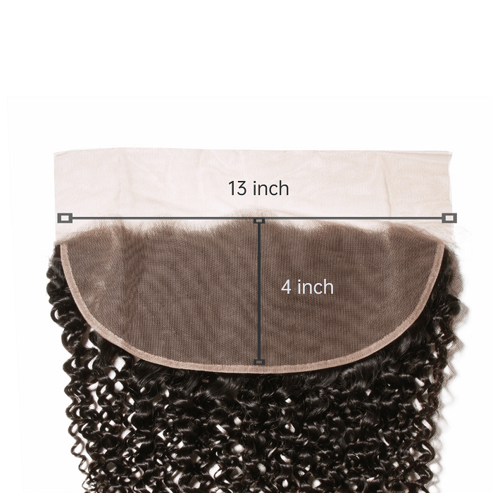 Kriyya Human Hair Ear to Ear 13x4 Lace Frontal Jerry Curly Virgin Hair With Baby Hair