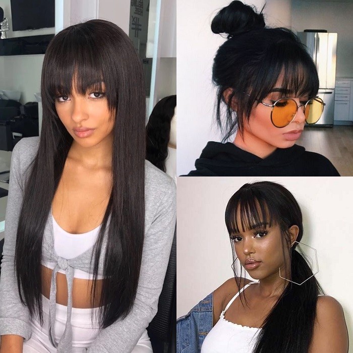 Kriyya 13x4 Transparent Lace Front Wigs Straight Virgin Hair Wig 150 Density