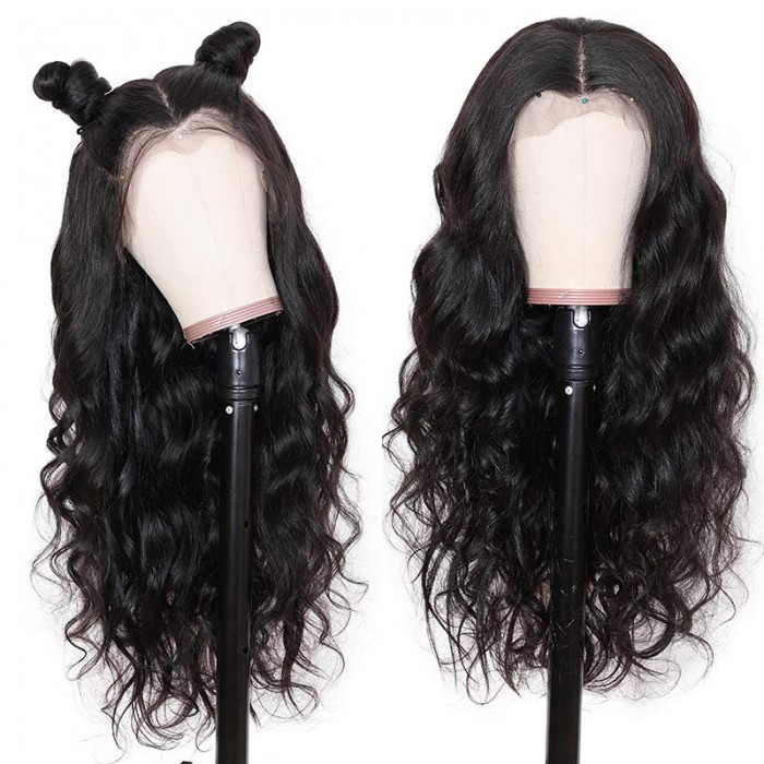 Kriyya Realistic 13x4 Body Wave Lace Front Wig 150% Density Human Hair Wigs With Baby Hair