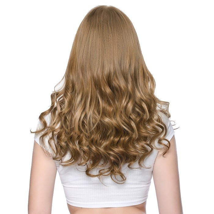 Kriyya Clip Ins Real Hair Extensions Light Golden Brown 100 Human Hair