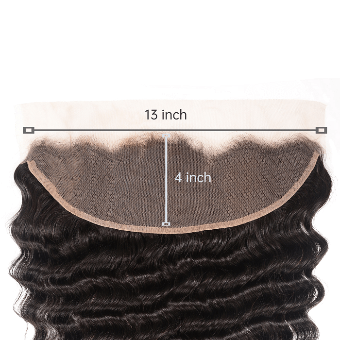 Kriyya Unprocessed Virgin Hair Loose Deep Wave 13x4 Lace Frontal