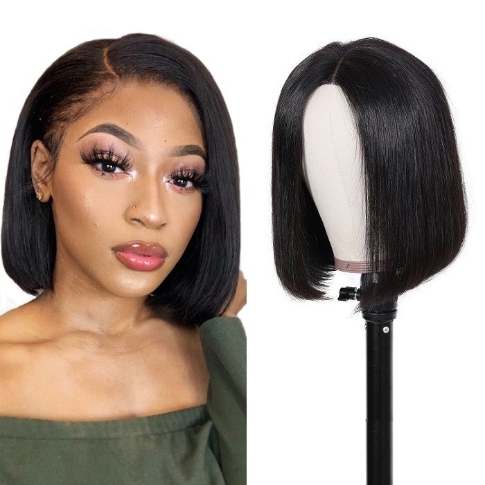 Kriyya Bob Lace Front Wigs Human Hair 13x6 Deep Part 150% Density 