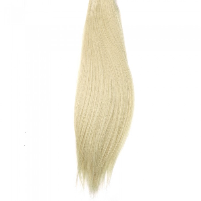 Kriyya 100g Clip Ins 100 Remy Human Hair Platinum Blonde 18-22 Inch Hair Extensions