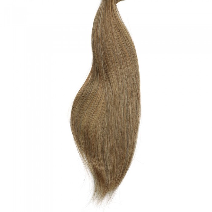 Kriyya 120g Real Hair Extensions Clip In Light Golden Brown Human Hair Extensions