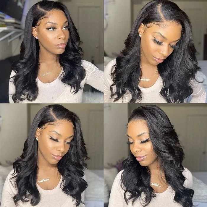 Kriyya Realistic 13x4 Body Wave Lace Front Wig 150% Density Human Hair Wigs With Baby Hair