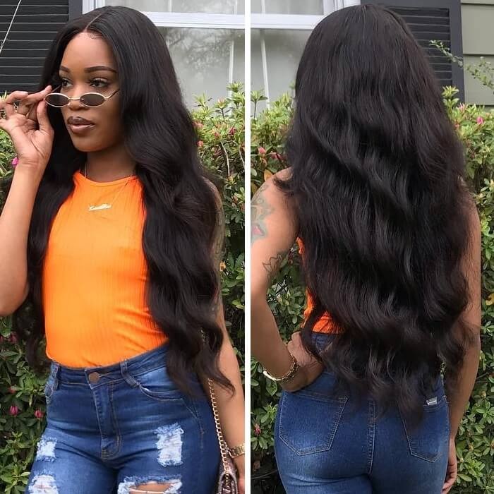 Kriyya Hair Full Lace Human Hair Wigs 180% Body Wave Wigs Pre Plucked With Baby Hair