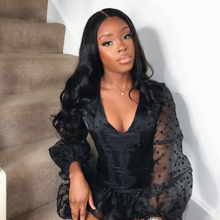 Flah Sale Kriyya Body Wave Middle Lace Part Wig150% Density