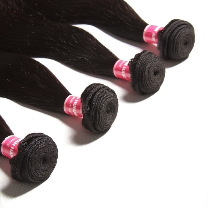 Kriyya Peruvian Straight Hair 4 Bundles Best Human Hair 9A Virgin Hair