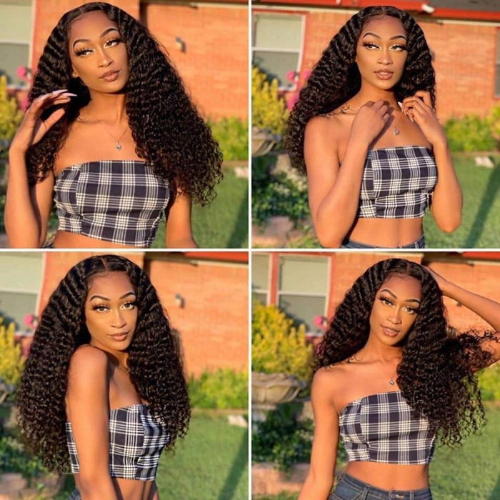 Kriyya Brazilian Jerry Curly Hair 3 Bundles Human Hair Weave 7A Hair