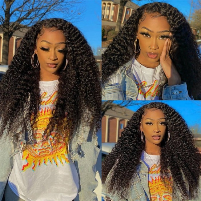 Kriyya Brazilian Jerry Curly Hair 3 Bundles Human Hair Weave 7A Hair