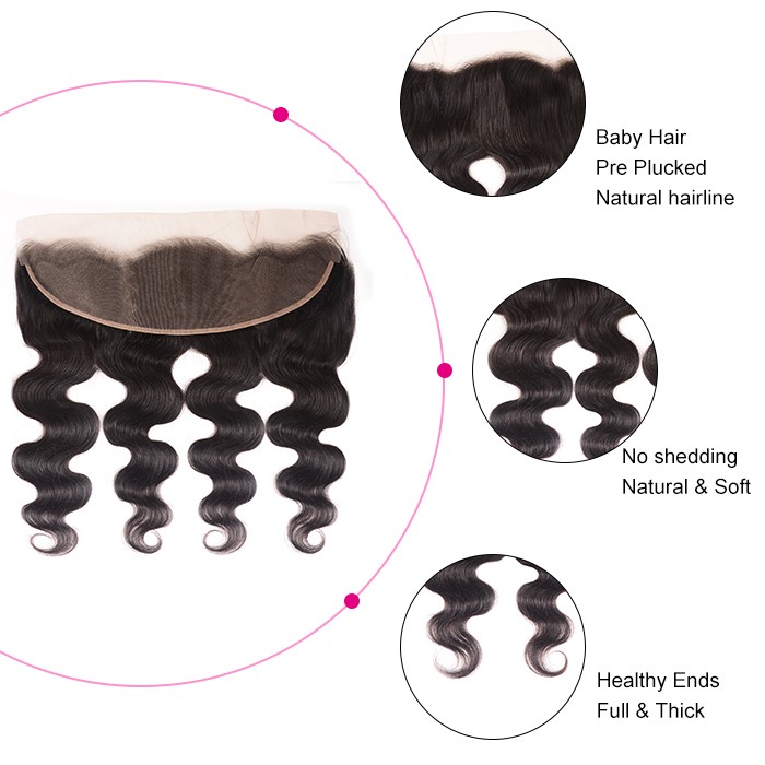 Kriyya Body Wave Human Hair 4 Bundles With 13x4 Lace Frontal Malaysian Hair 