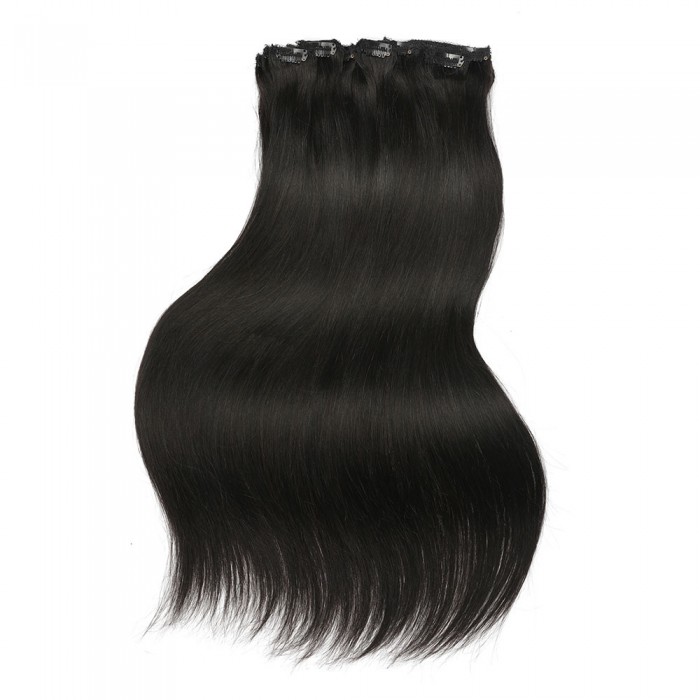 Kriyya Clip In Hair Natural Black Hair Color 16 Inch Hair Extensions