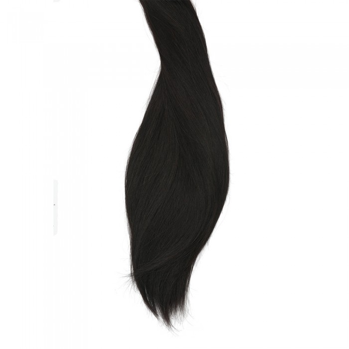 Kriyya 100g Clip In Hair Remy Hair Extensions Natural Black Color