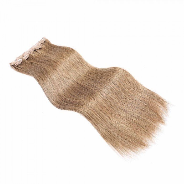 Kriyya 220g Best Clip In Hair Extensions Strawberry Blonde Remy Hair 20-24 Inch Hair Extensions
