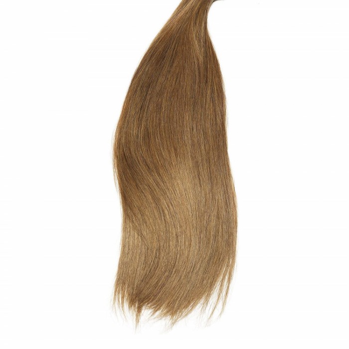 Kriyya Remy Clip Ins Medium Golden Brown Human Hair Extensions Virgin Human Hair