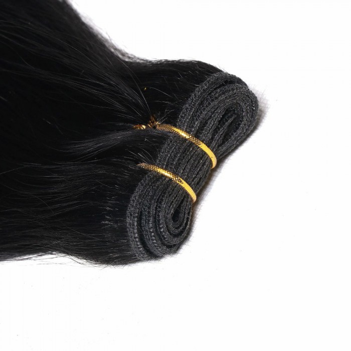 Kriyya 100% Remy Volumizer Hair Weft-Jet Black
