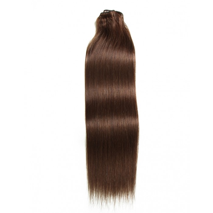 Kriyya 100% Remy Volumizer Hair Weft-Chocolate Brown