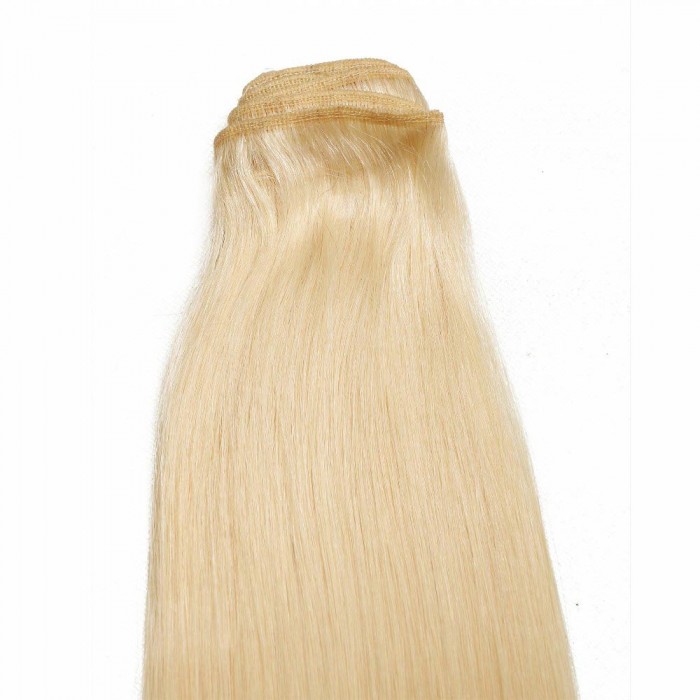 Kriyya 100% Remy Volumizer Hair Weft-Platinum Blonde