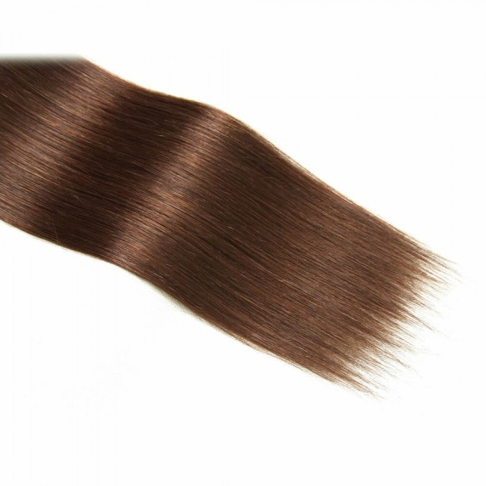 Kriyya 100% Remy Volumizer Hair Weft-Chocolate Brown