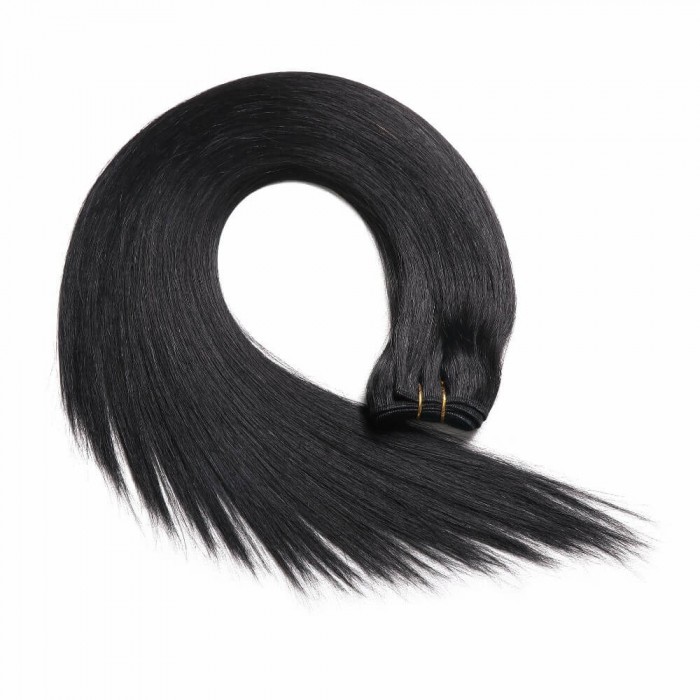 Kriyya 100% Remy Volumizer Hair Weft-Jet Black
